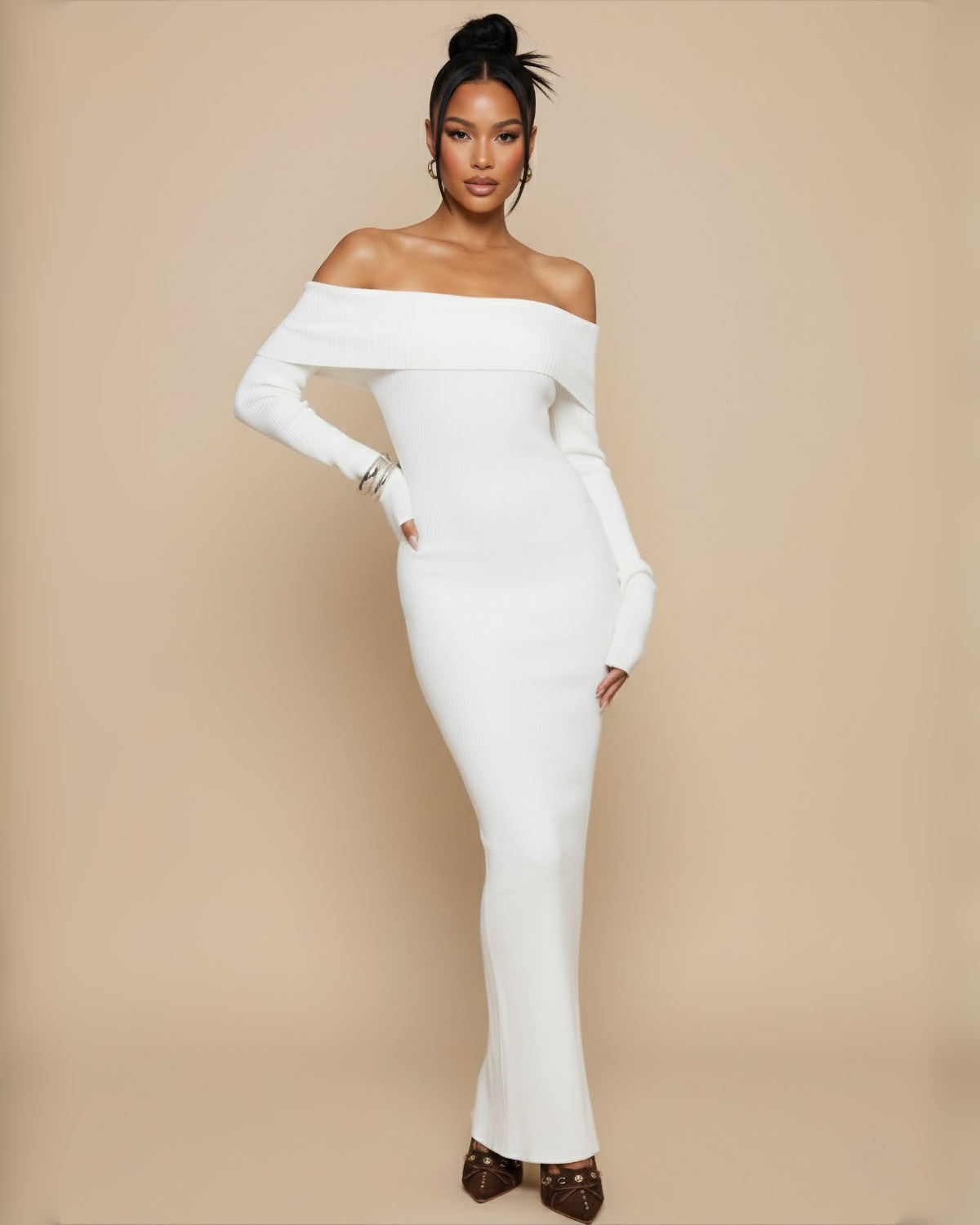 The Lia Maxi Dress - White
