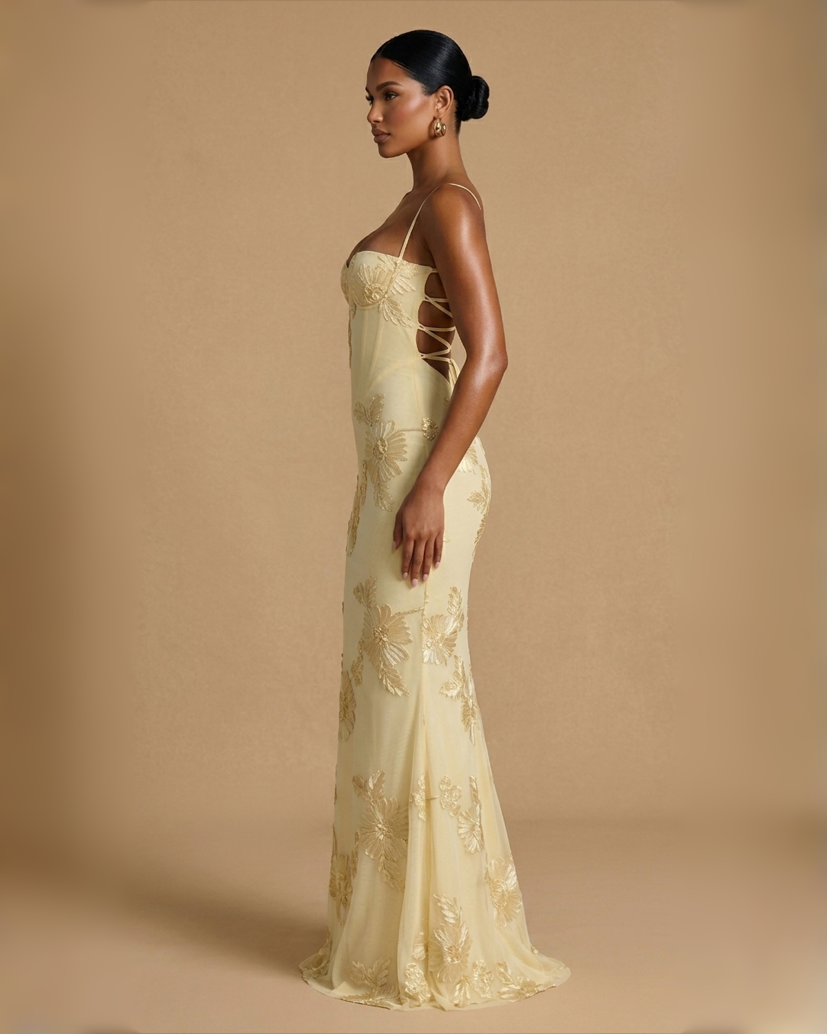The Juliet Floral Maxi Dress - Yellow