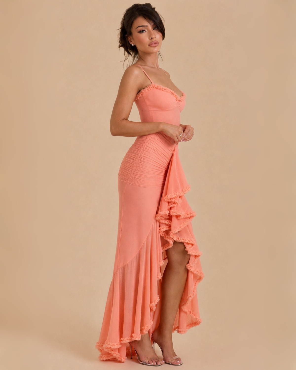The Maliyah Maxi Dress - Peach