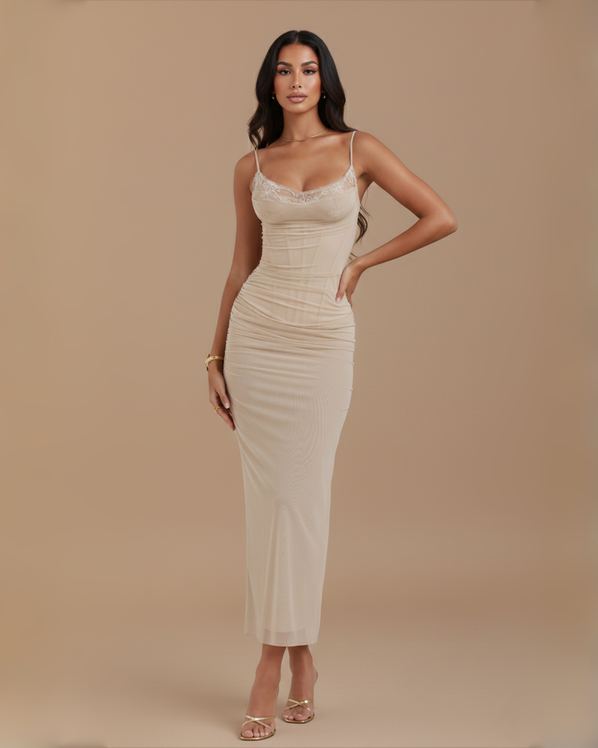 The Tamara Sleeveless Maxi Dress - Grey