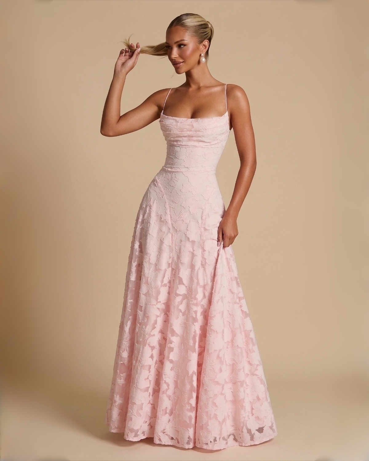 The Lola Maxi Dress - Baby Pink