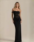 The Victoria Lace Maxi Dress - Black
