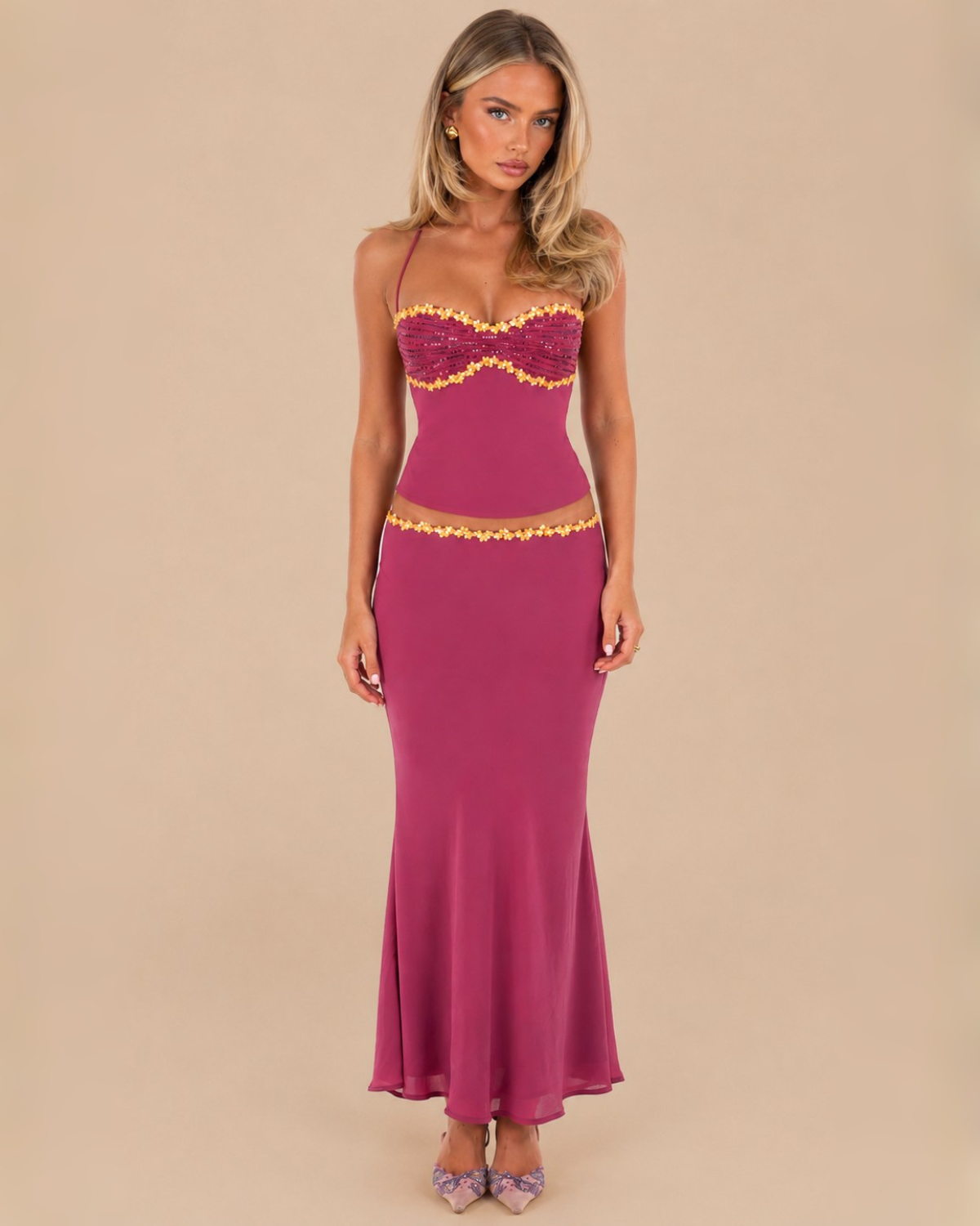 The Isla Skirt Set - Pink