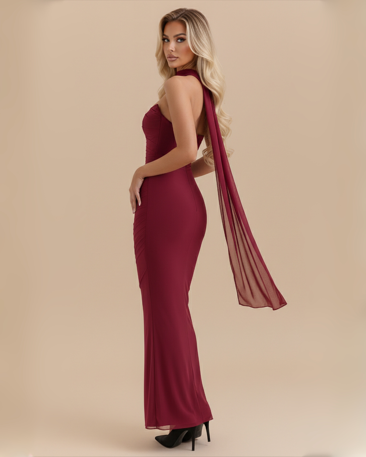 The Leilani Skirt Set - Wine Red