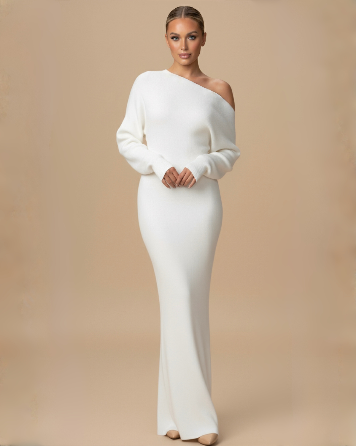 The Haven Knit Maxi Dress - Snow White