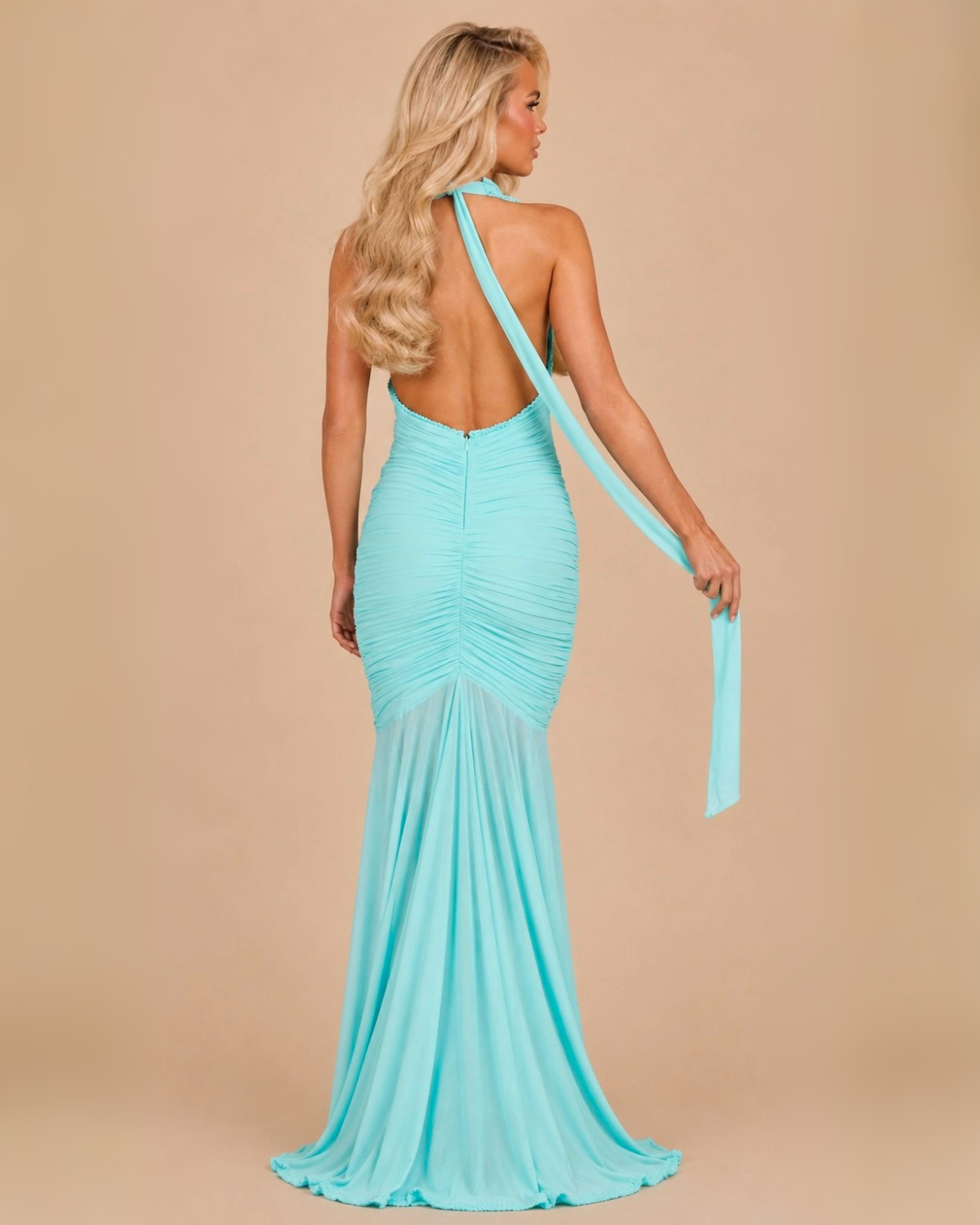 The Soraya Maxi Dress - Aqua Blue