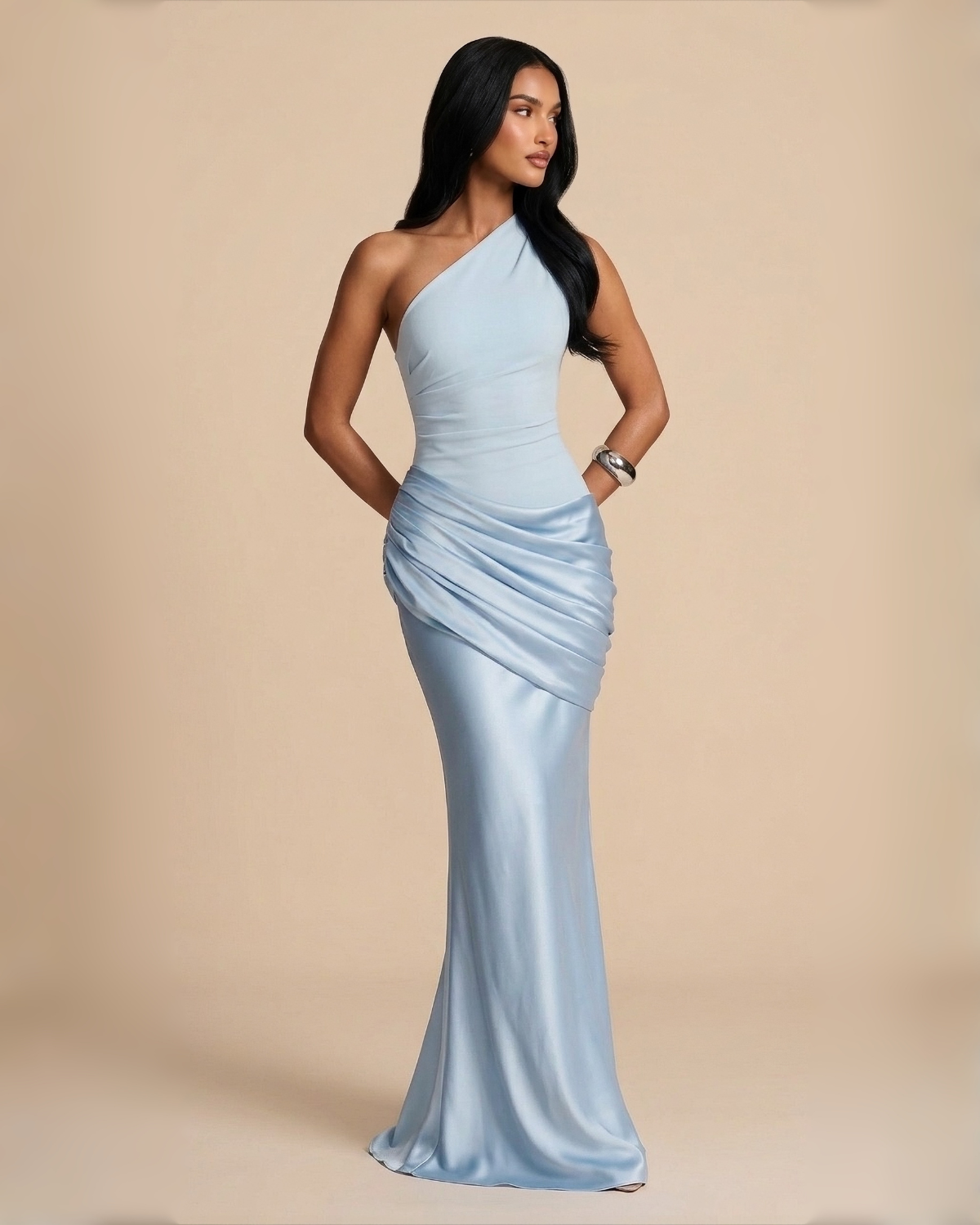 The Samira Maxi Dress - Ice Blue