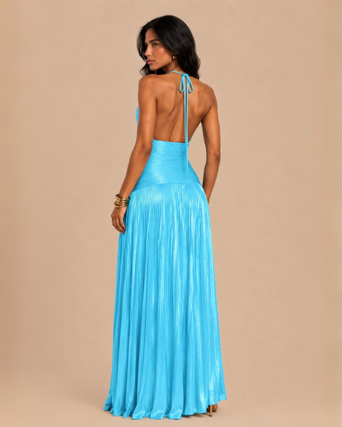 The Calanthe Maxi Dress - Aqua