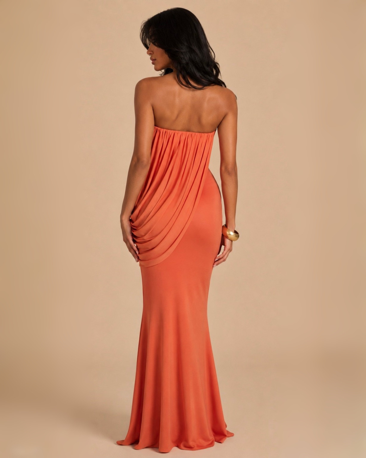 The Ziya Maxi Dress - Orange