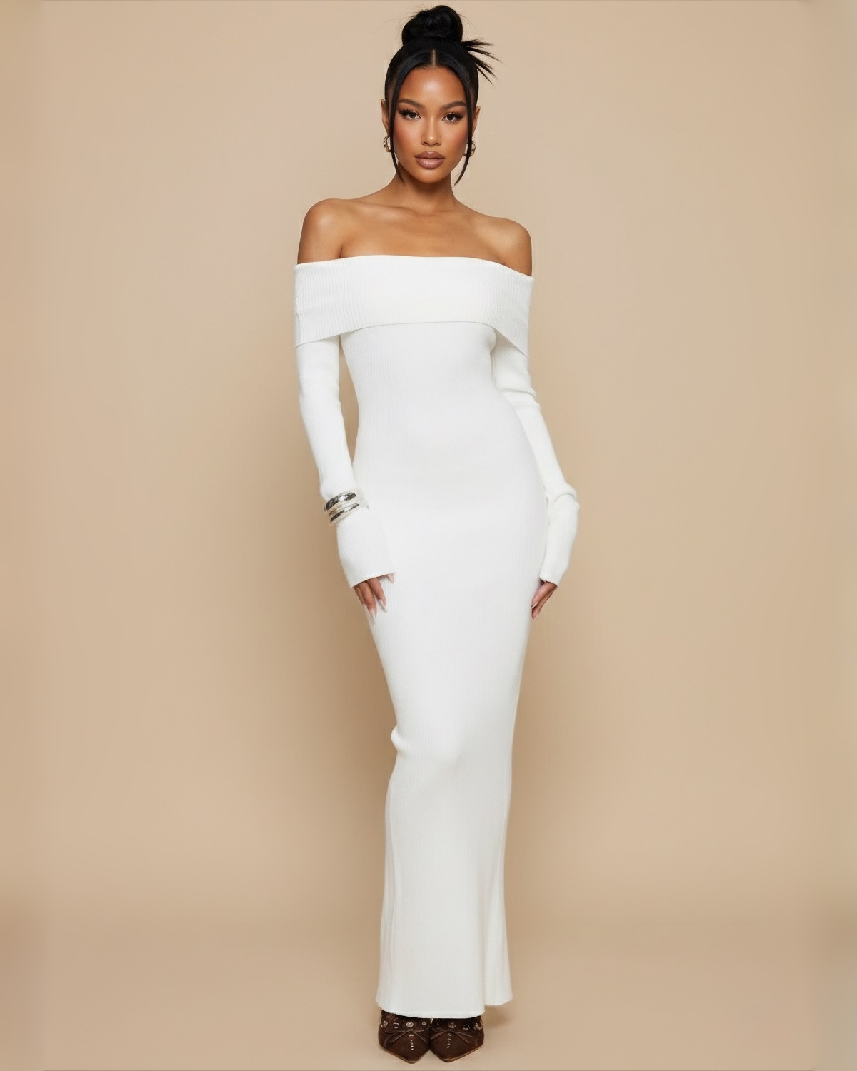 The Lia Maxi Dress - White