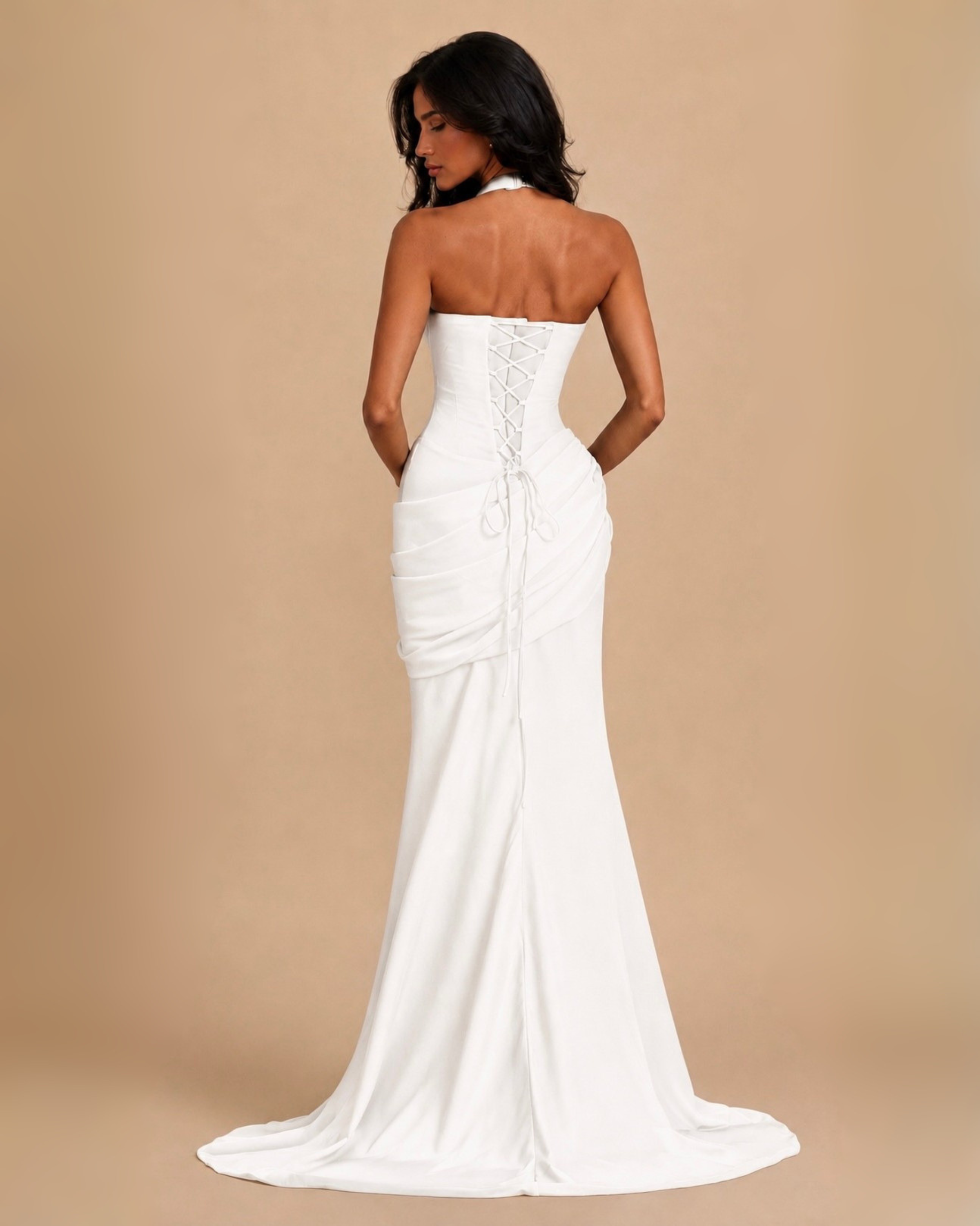 The Elyna Maxi Dress - White
