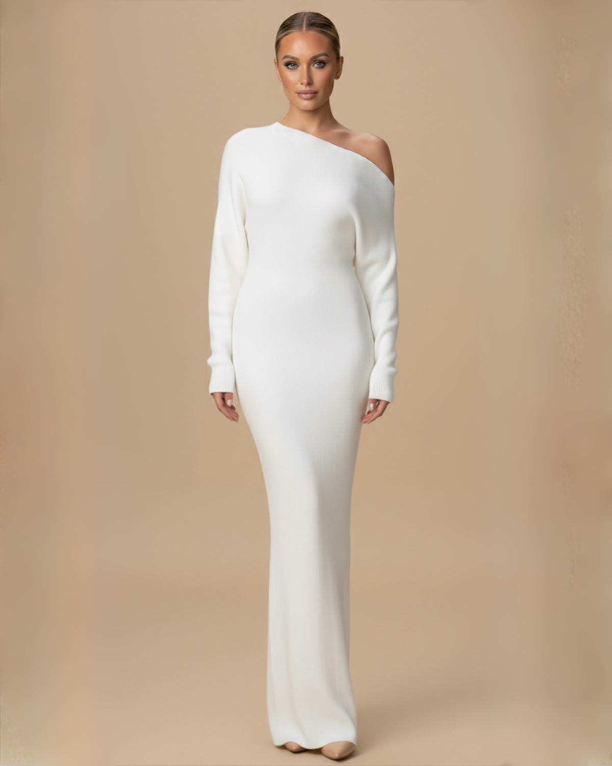 The Haven Knit Maxi Dress - Snow White