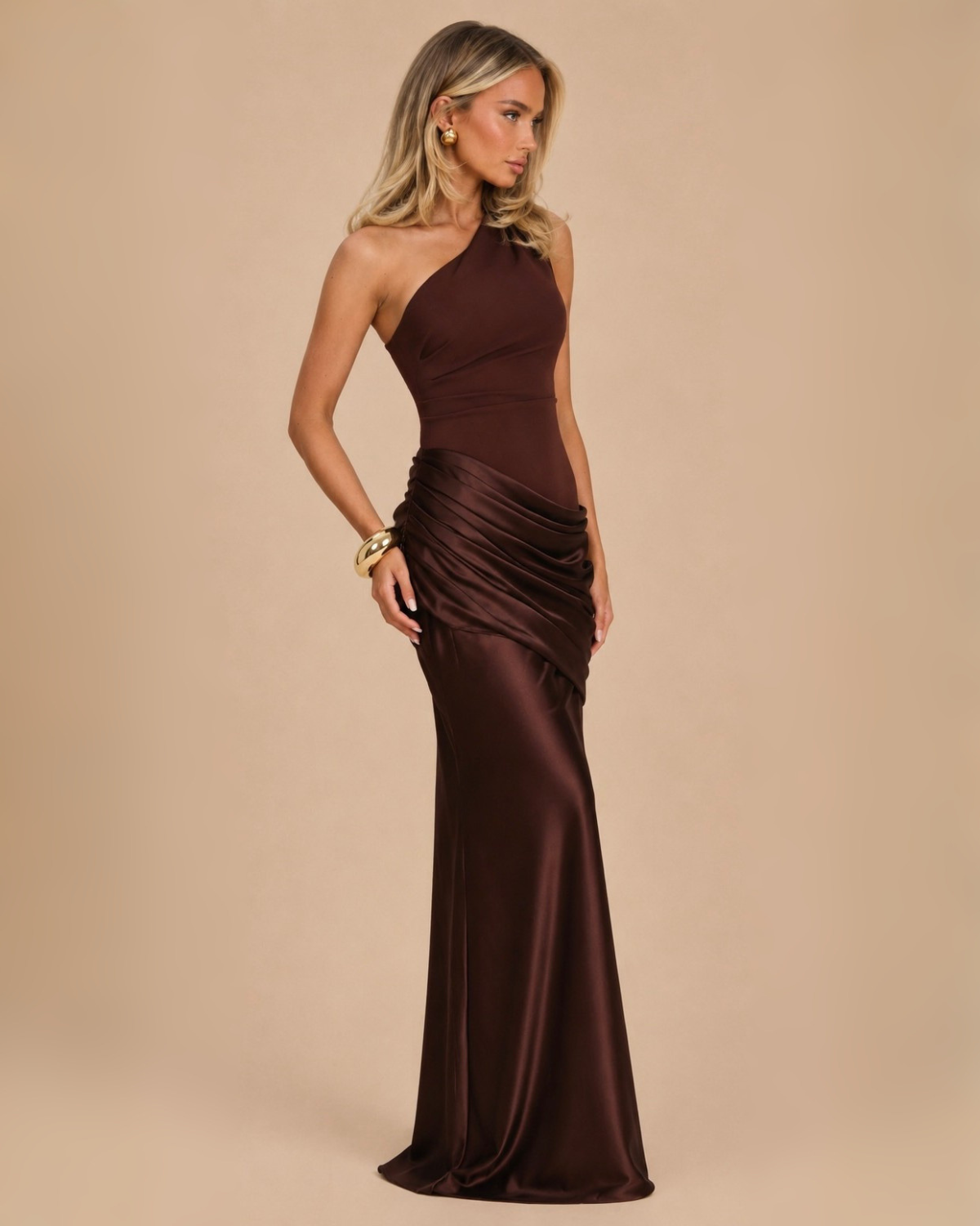 The Samira Maxi Dress - Brown