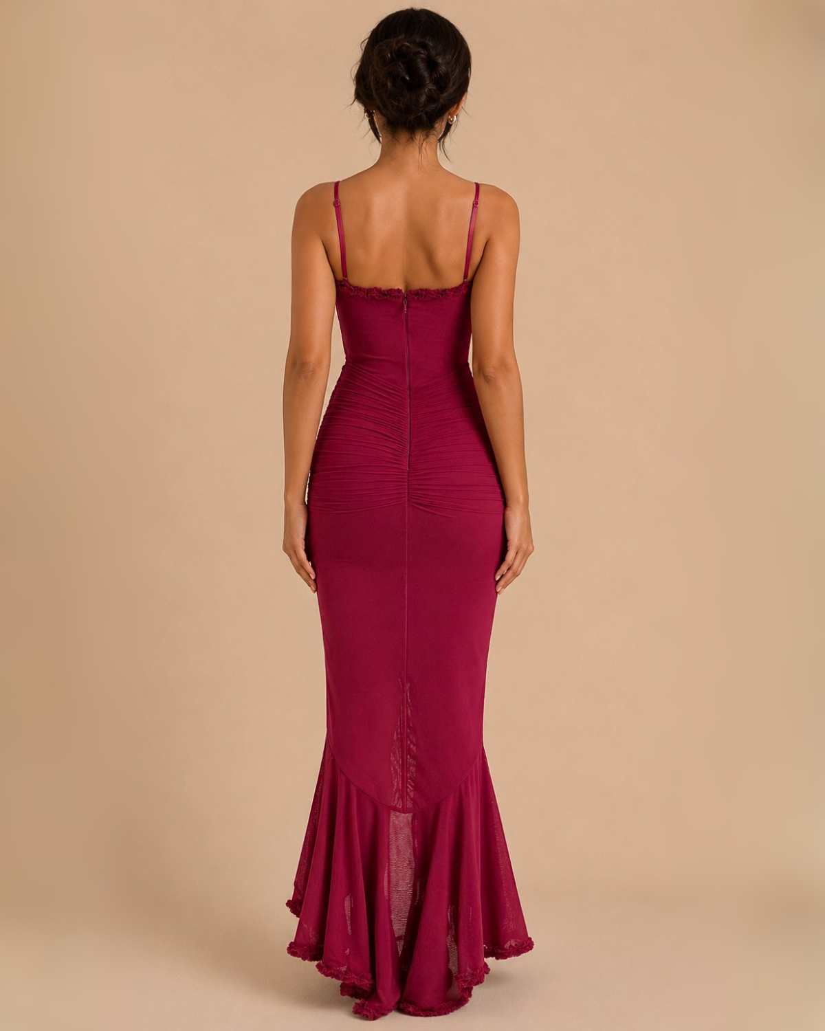 The Maliyah Maxi Dress - Magenta Red