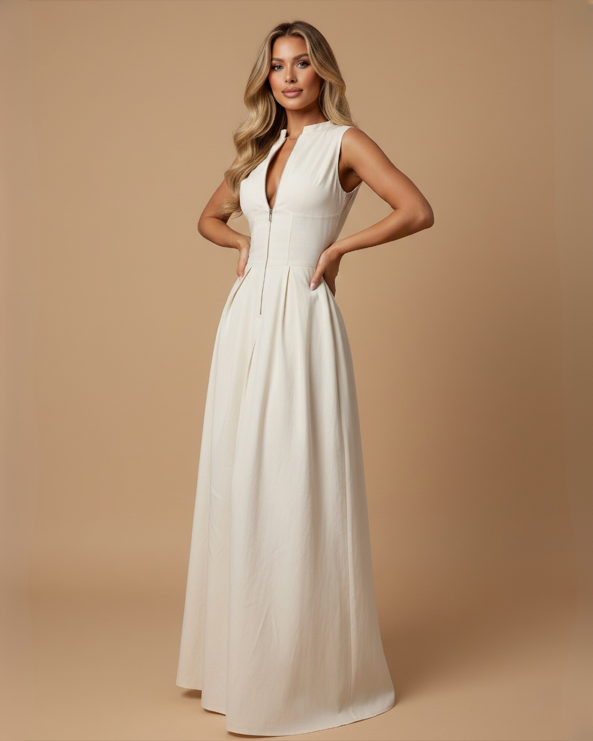 The Rona Maxi Dress - Cream