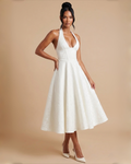 The Evelyn Midi Dress - White