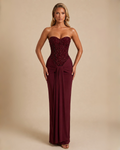 The Arabella Maxi Dress - Wine Red