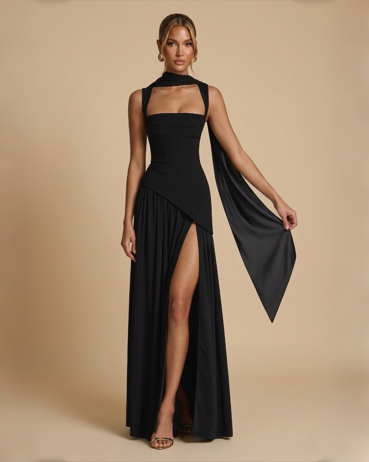 The Stephanie Maxi Dress - Black