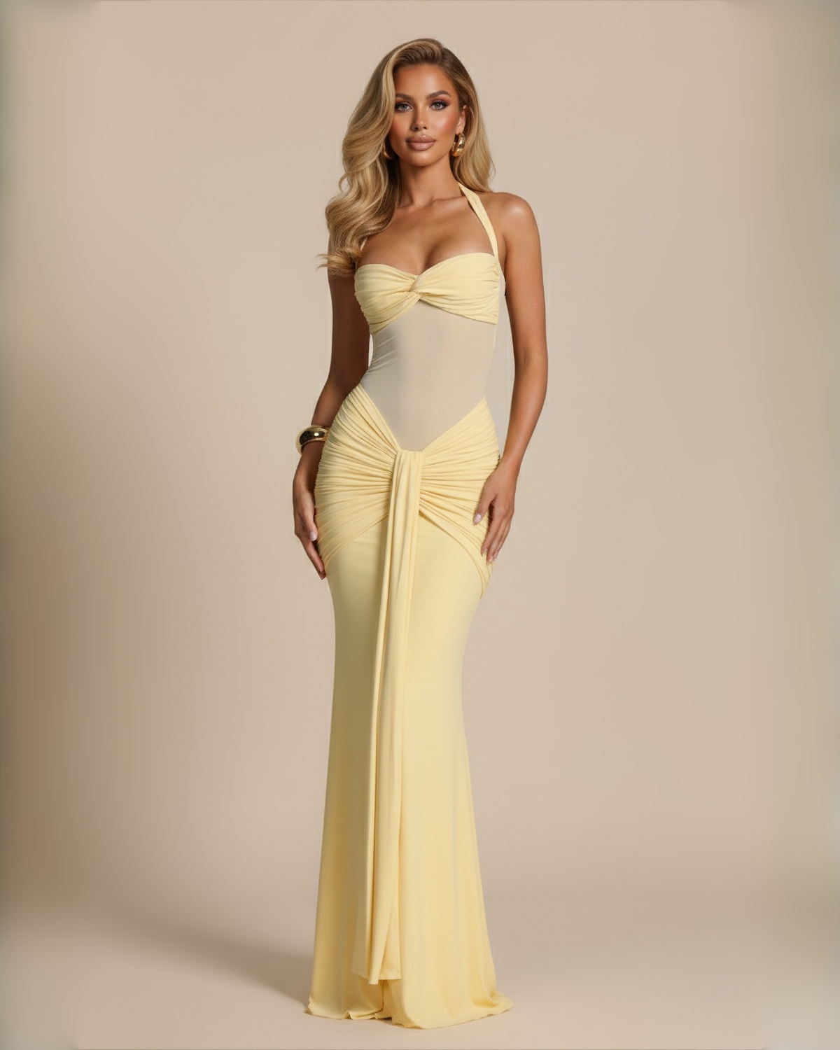 The Sienna Maxi Dress - Yellow