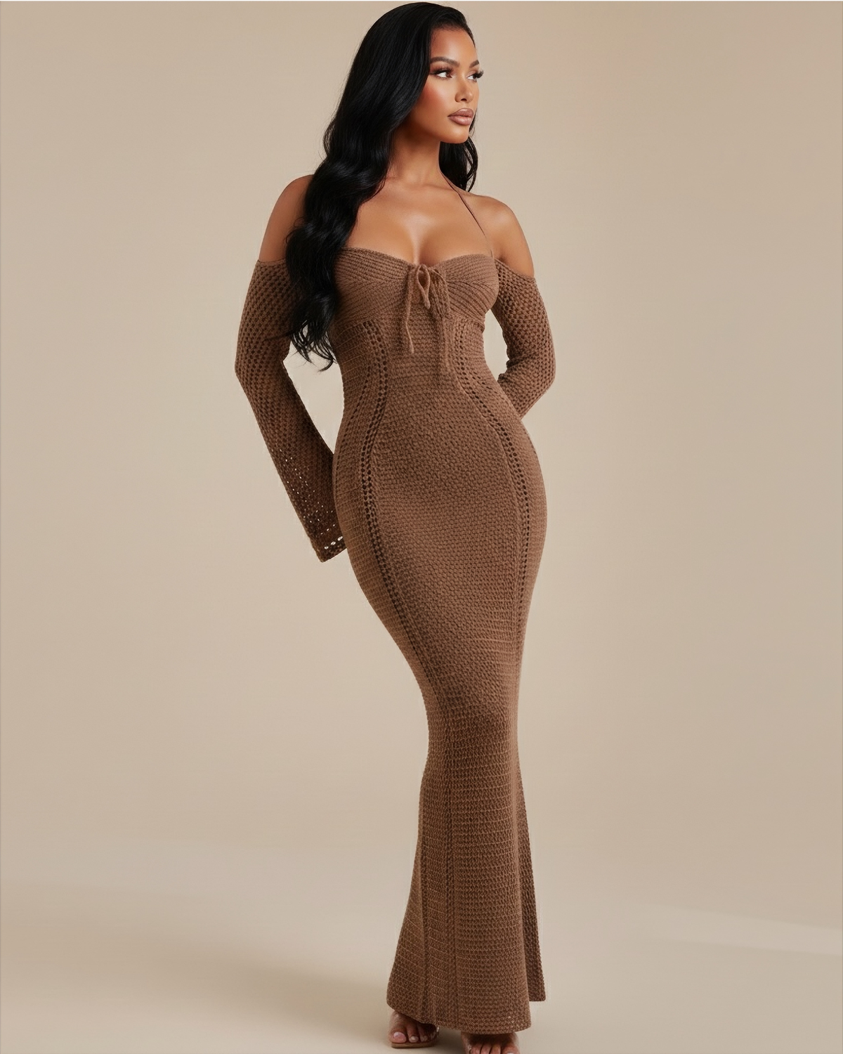 The Tatiana Maxi Dress - Brown