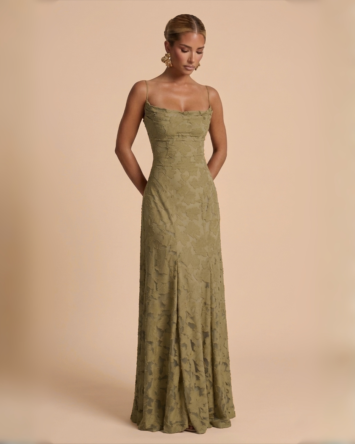 The Lola Maxi Dress - Olive