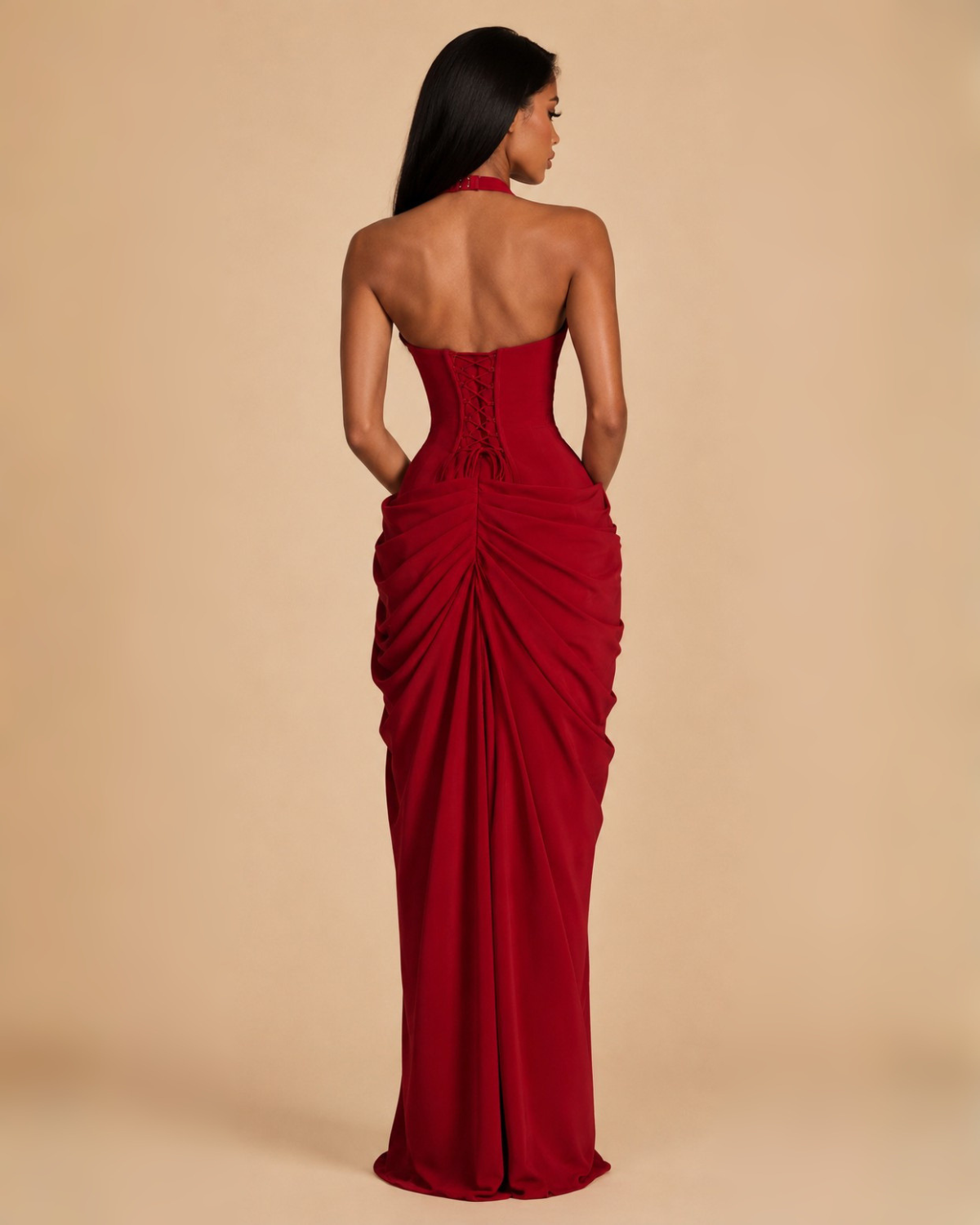 The Cyra Maxi Dress - Red