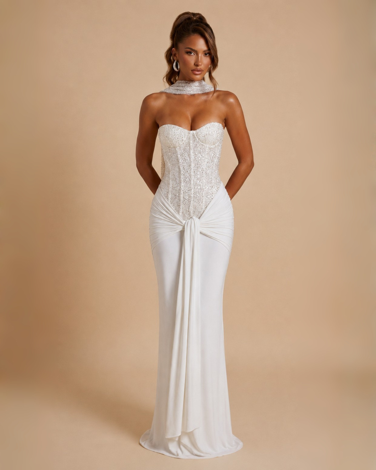 The Arabella Maxi Dress - White