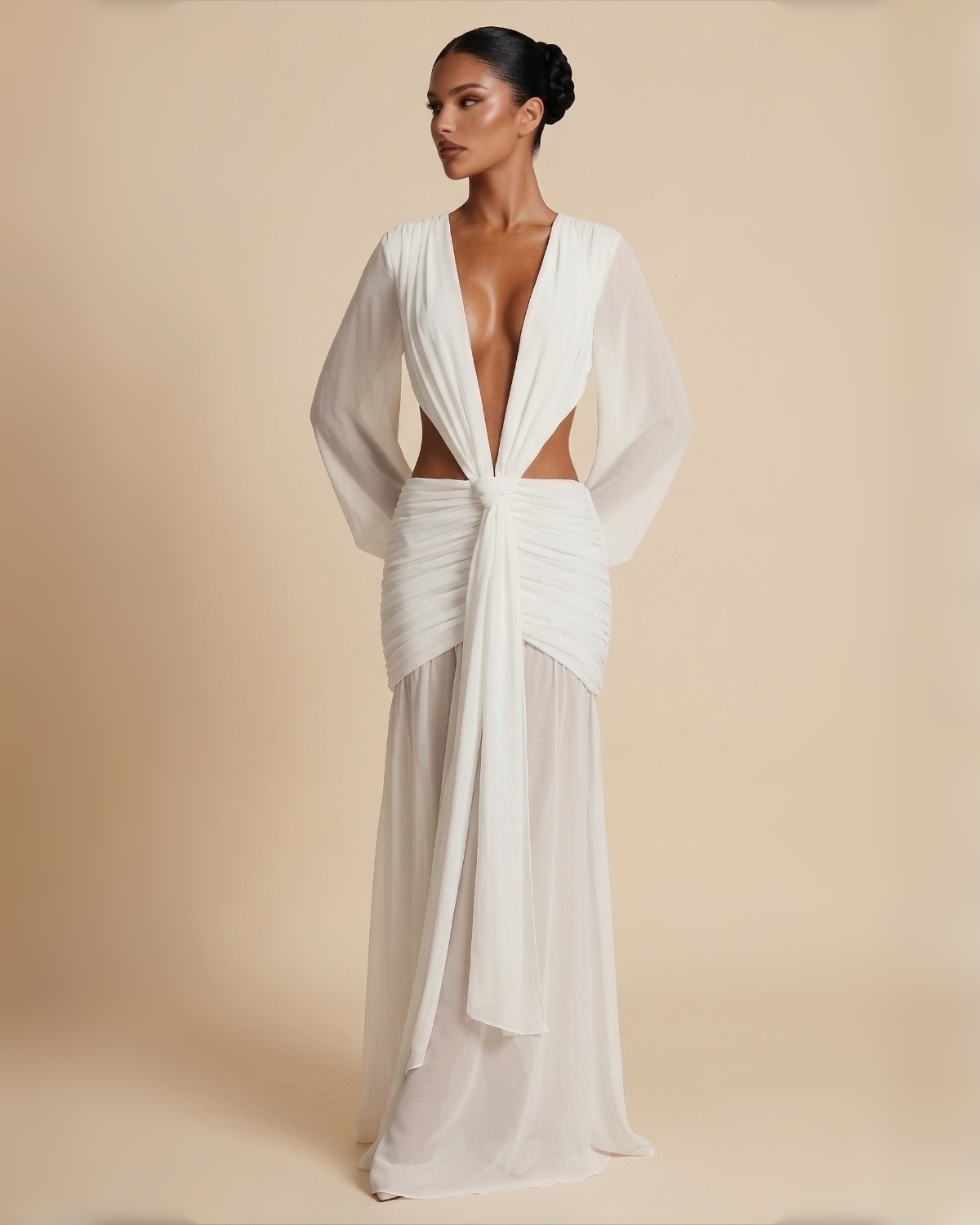 The Sasha Maxi Dress - White