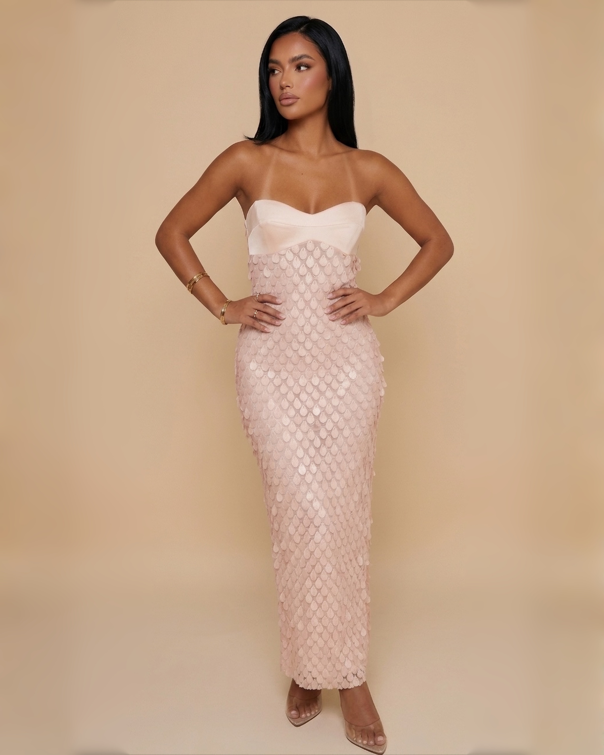 The Celeste Maxi Dress - Blush