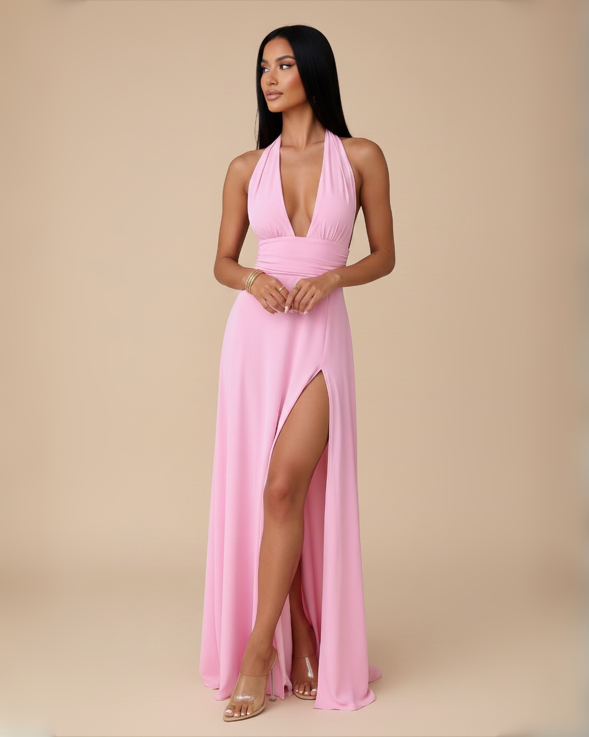 The Chloe Maxi Dress - Pink