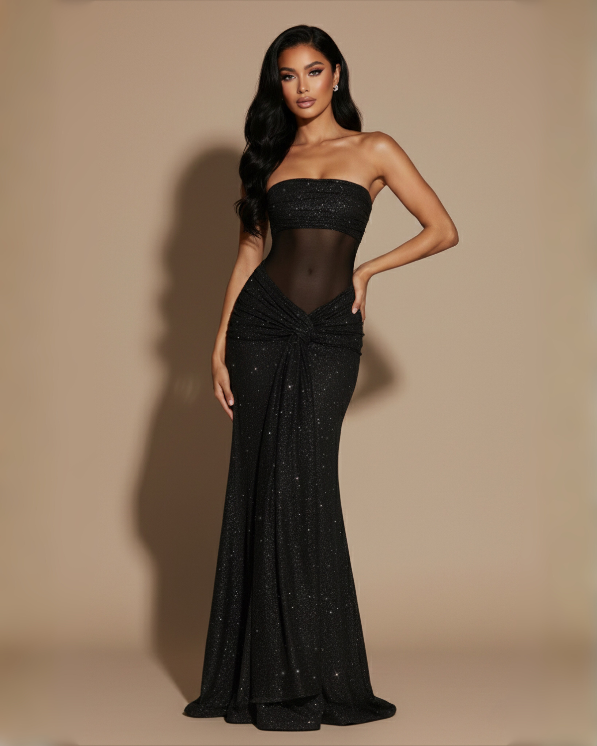 The Aurelia Maxi Dress - Midnight Black