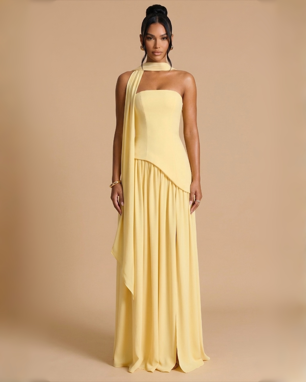 The Elizabeth Maxi Dress - Yellow