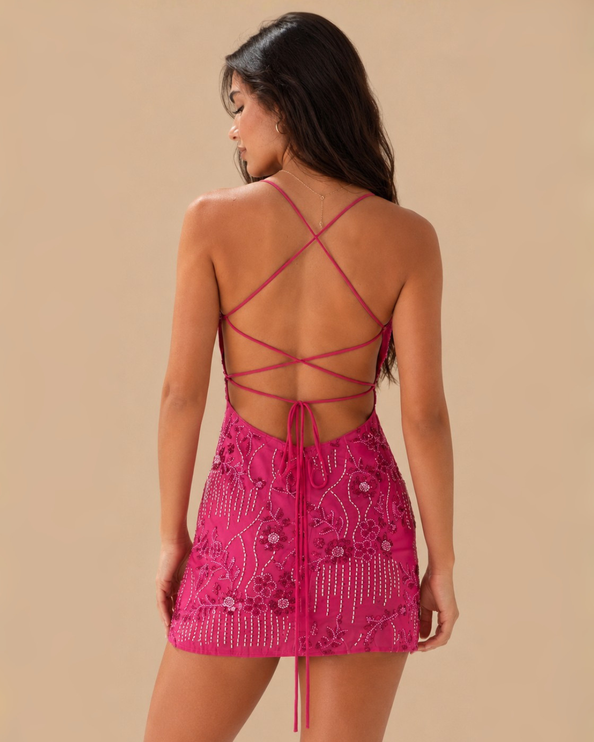 The Kaia Mini Dress - Pink