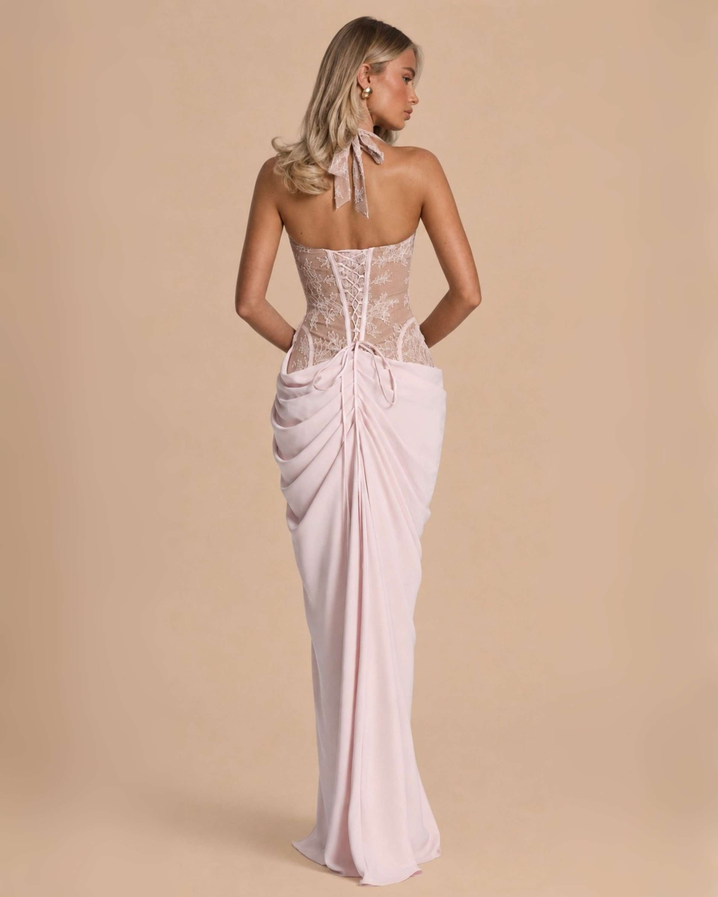 The Signora Maxi Dress - Baby Pink