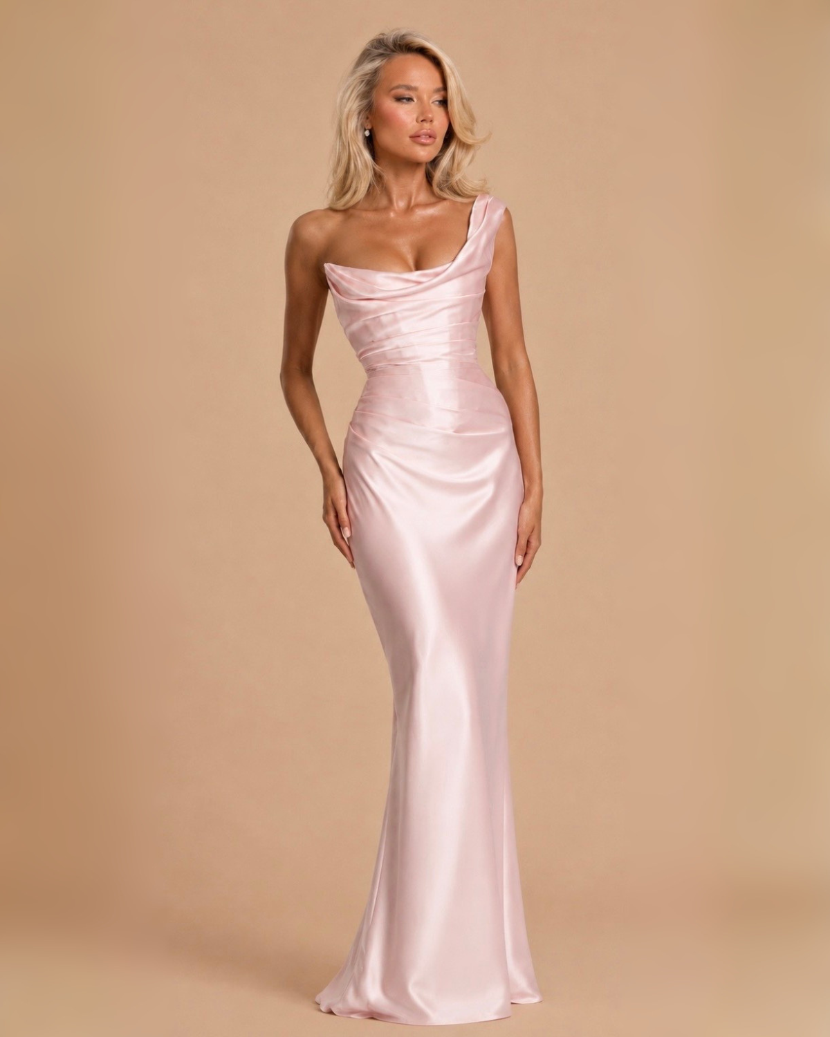 The Averie Maxi Dress - Blush Pink