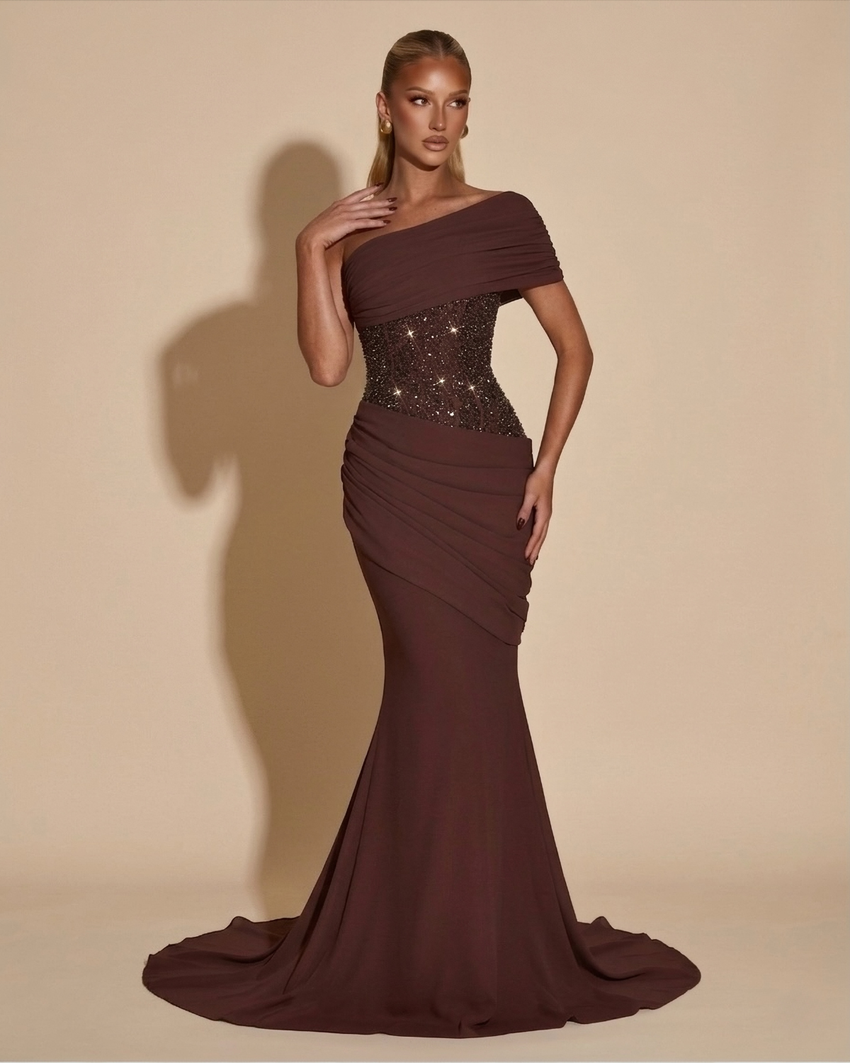 The Catherine Maxi Dress - Brown