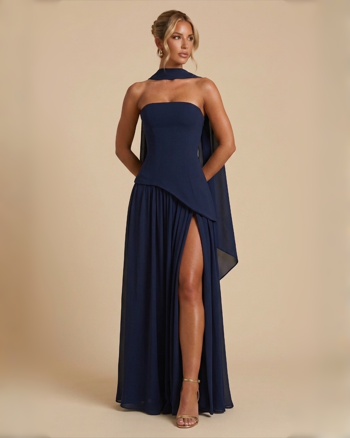 The Elizabeth Maxi Dress - Navy