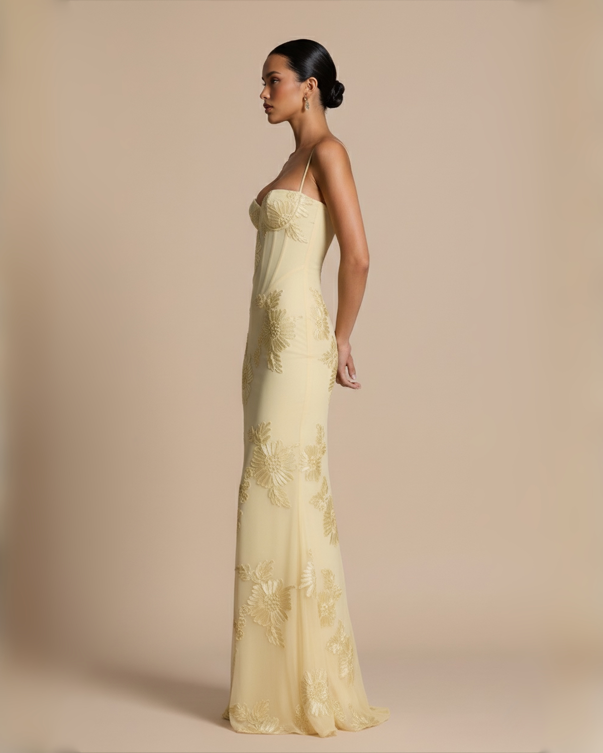 The Juliet Floral Maxi Dress - Yellow