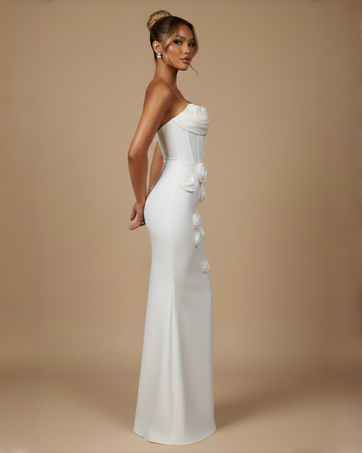 The Francis Floral Maxi Dress - White