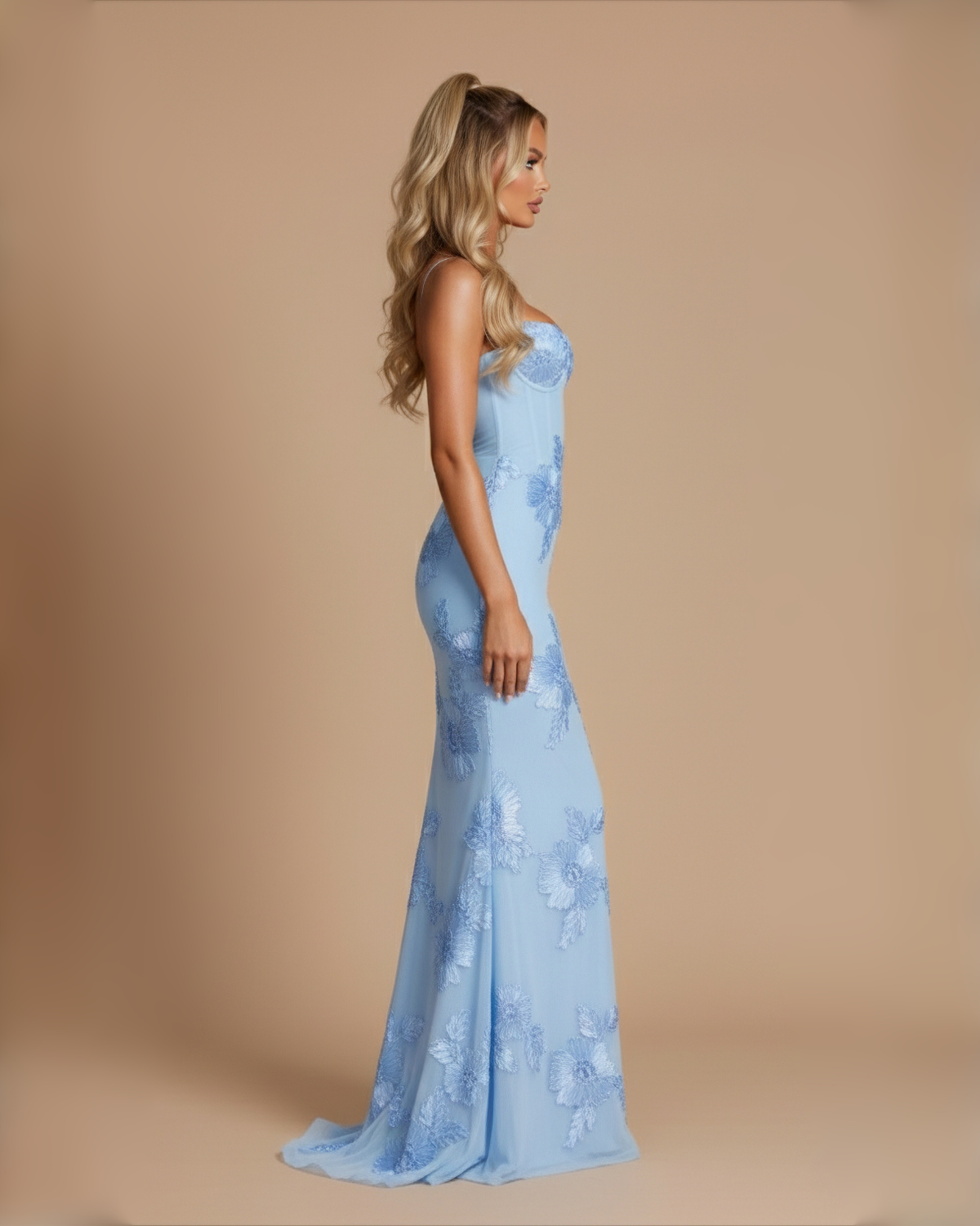 The Juliet Floral Maxi Dress - Blue