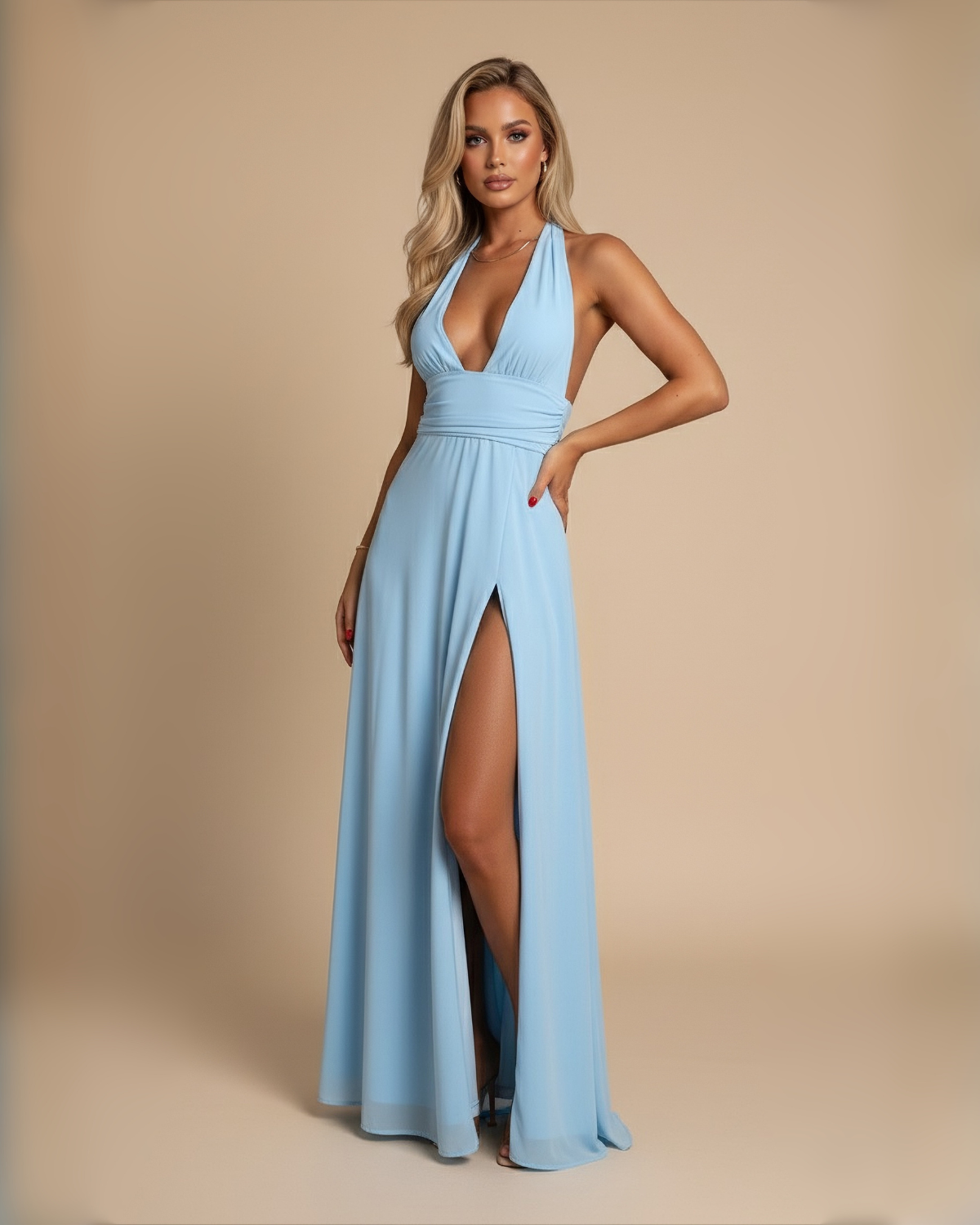 The Chloe Maxi Dress - Blue