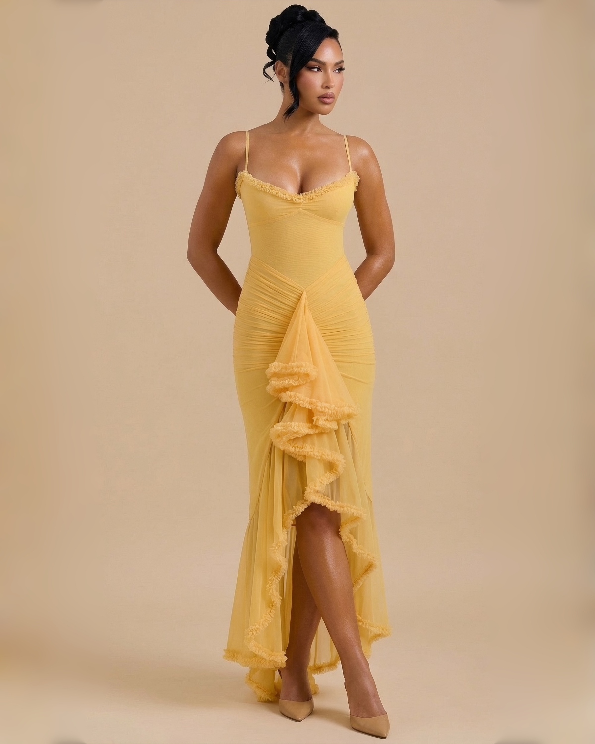 The Maliyah Maxi Dress - Yellow