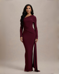 The Mona Maxi Dress - Wine Red
