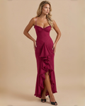 The Maliyah Maxi Dress - Magenta Red