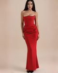 The Laura Corset Detail Maxi Dress - Red