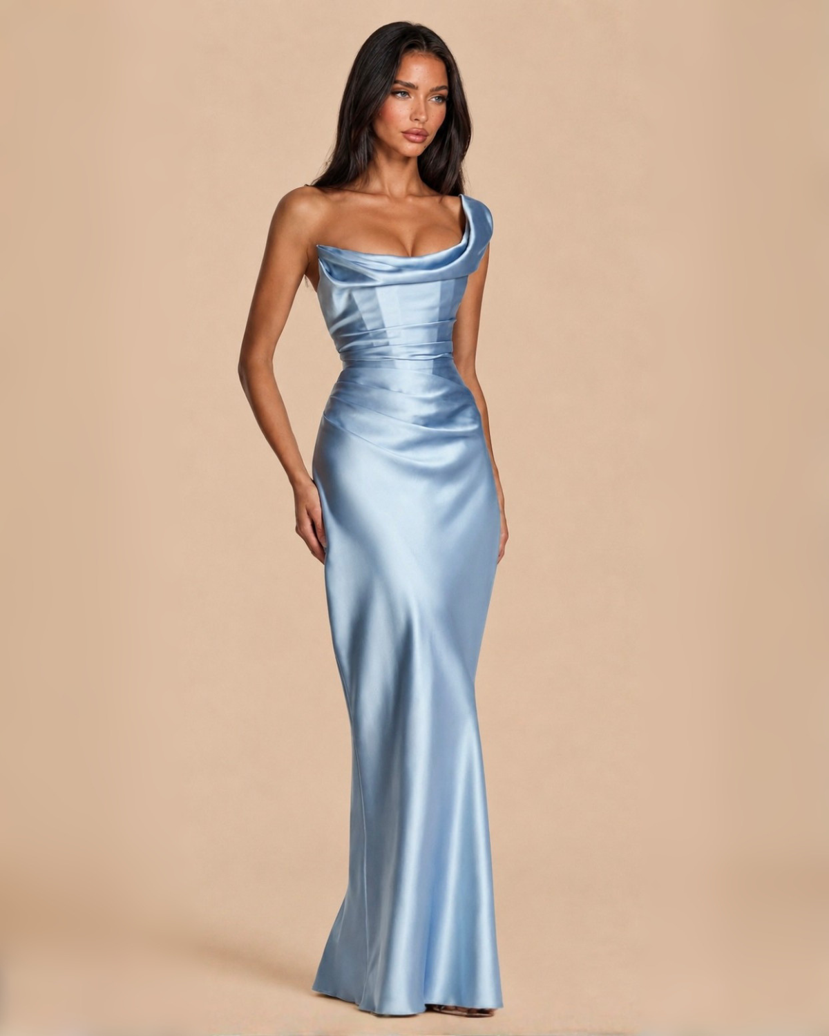 The Averie Maxi Dress - Sky Blue
