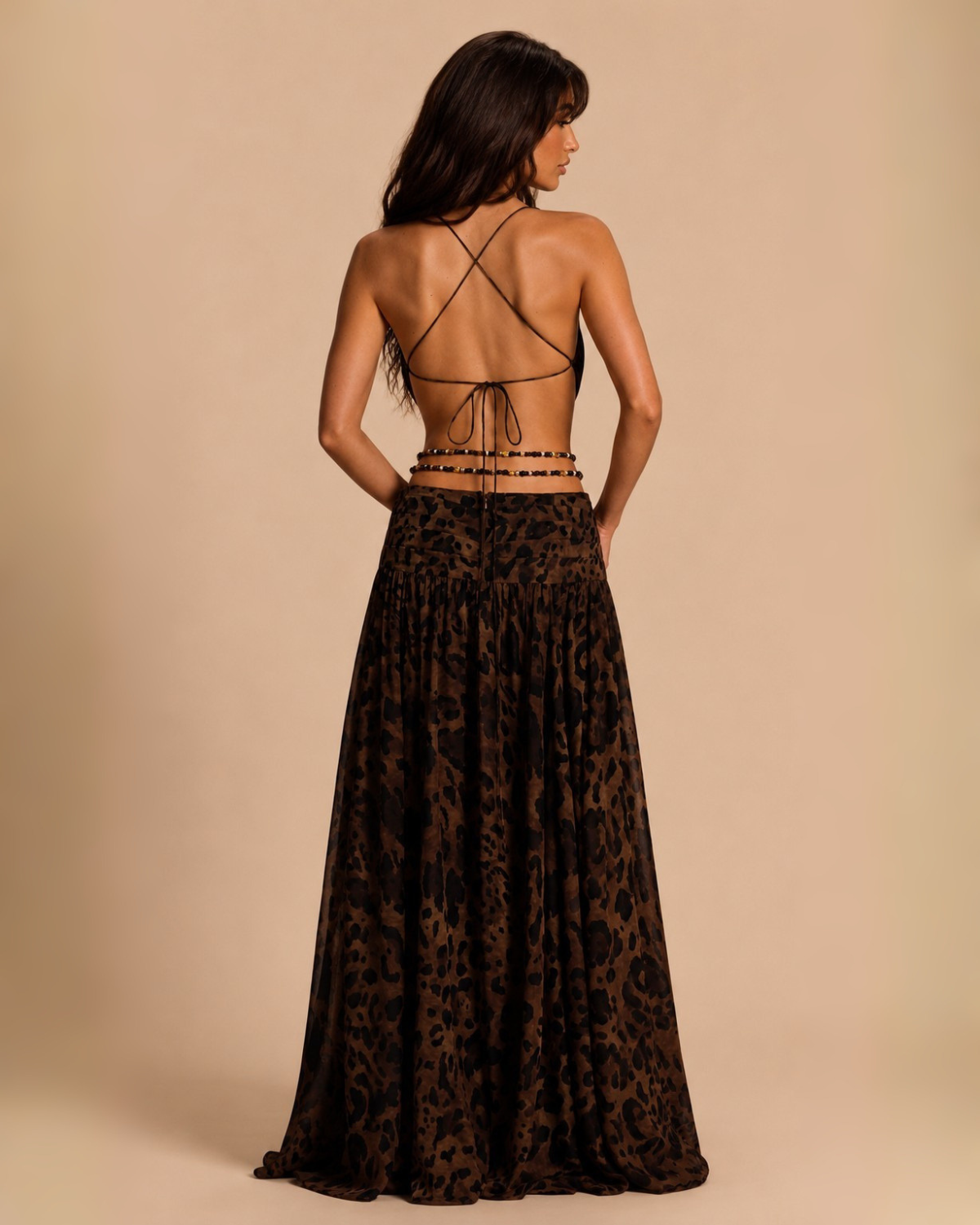 The Alula Maxi Dress - Leopard