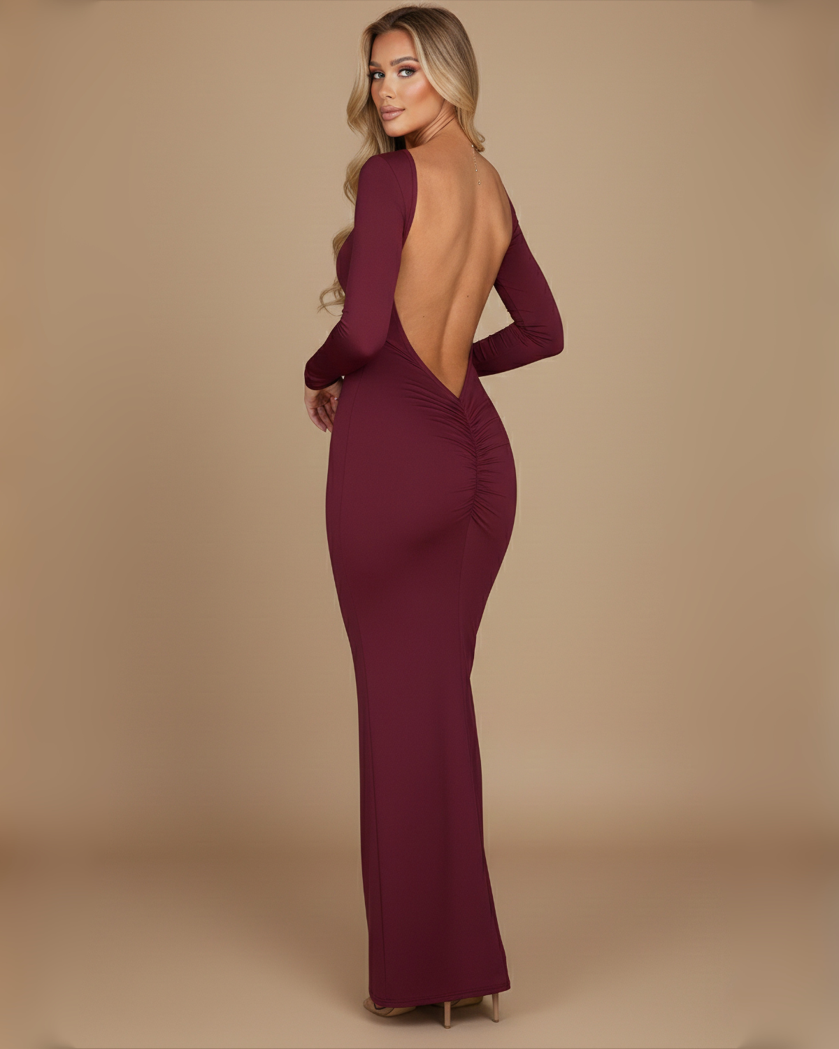 The Maya Maxi Dress - Wine Red