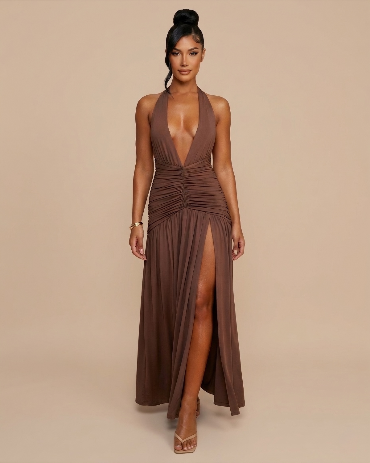 The Grace Maxi Dress - Taupe