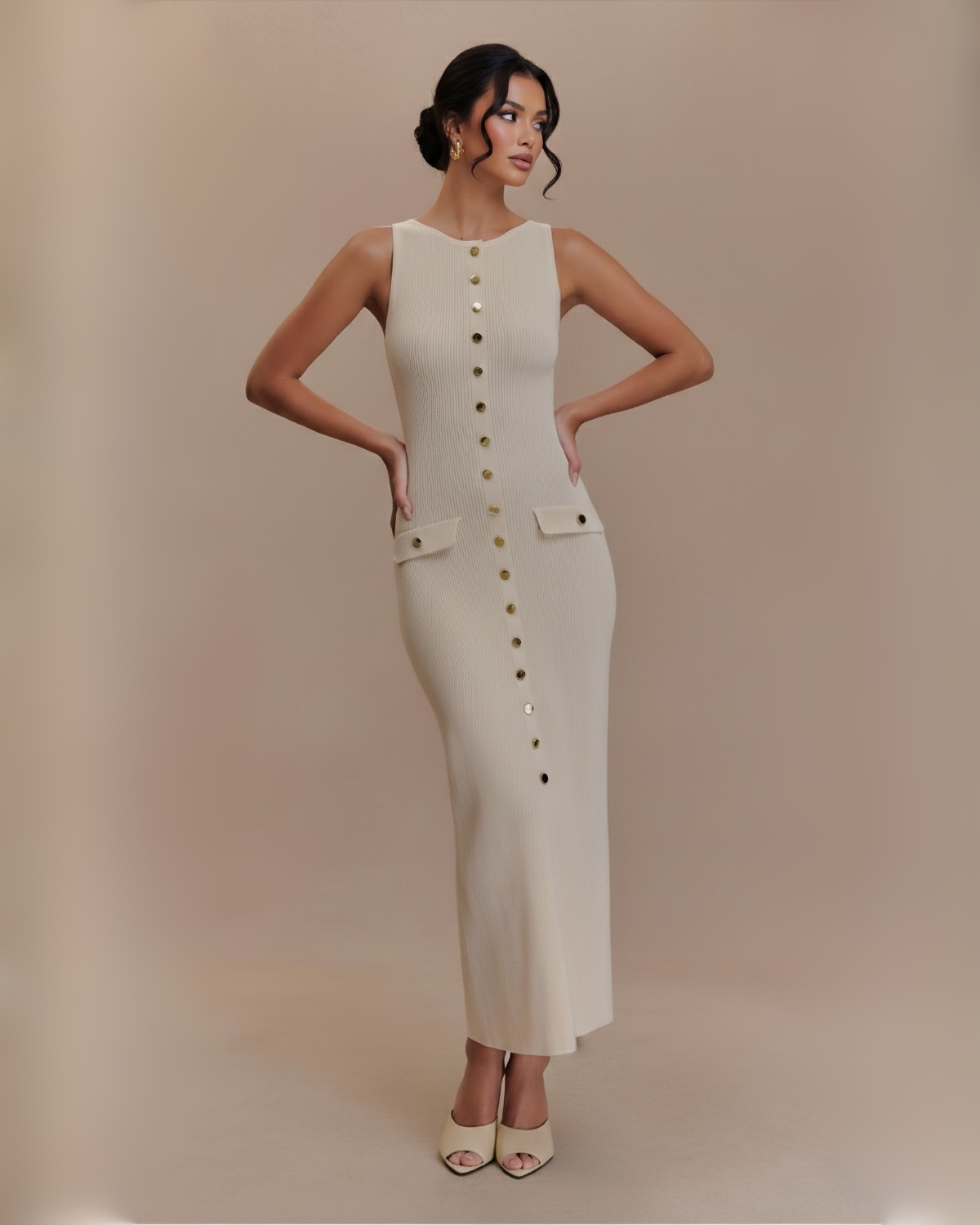 The Odele Maxi Dress - Cream